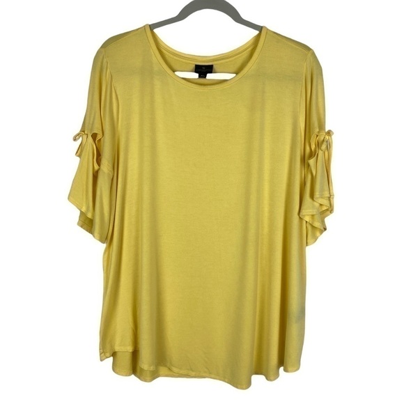 Worthington Cutout Bowtie Sleeve Blouse - Picture 5 of 7